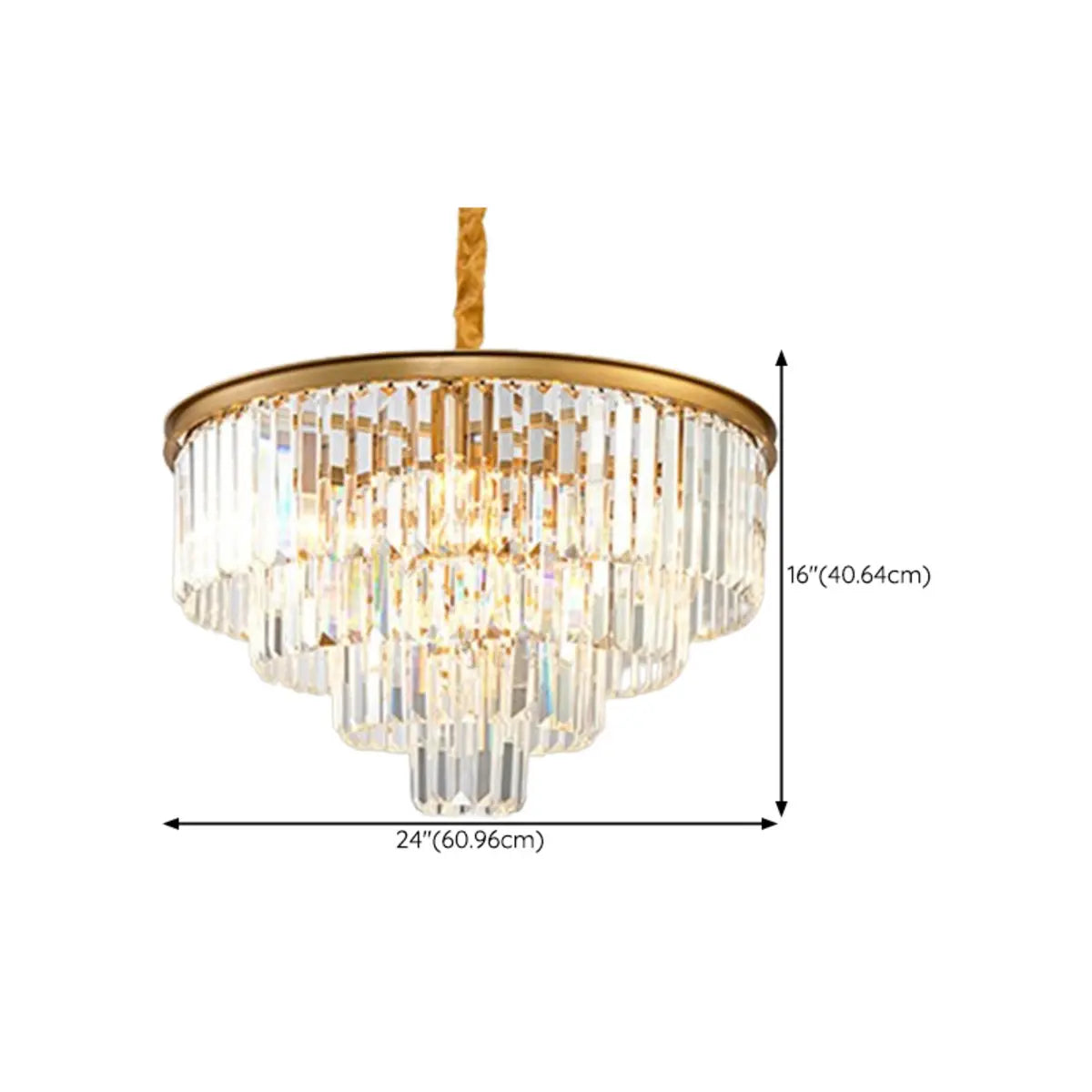 Babylon Tiered Tapered  Crystal Living Room Chandelier Image - 15