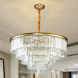 Babylon Tiered Tapered  Crystal Living Room Chandelier Image - 3