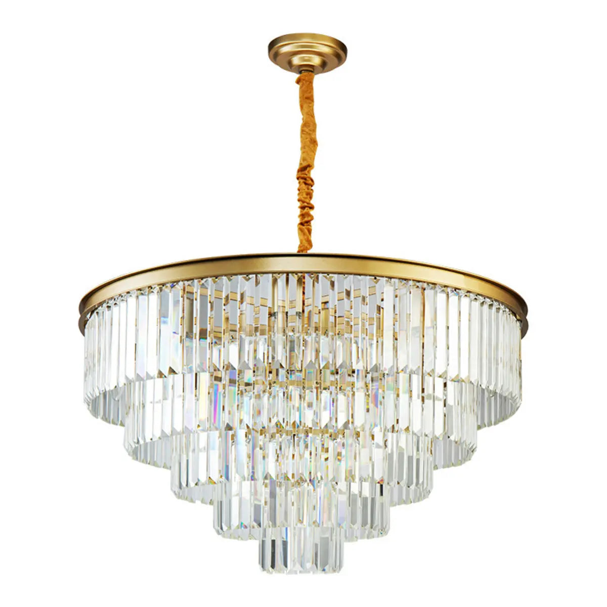 Babylon Tiered Tapered  Crystal Living Room Chandelier Image - 5