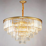 Babylon Tiered Tapered  Crystal Living Room Chandelier Image - 6