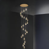 Modern Crystal Cluster String Led Pendant Light  Image - 10