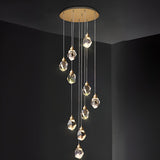 Modern Crystal Cluster String Led Pendant Light  Image - 16