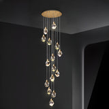 Modern Crystal Cluster String Led Pendant Light  Image - 17