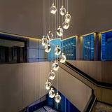 Modern Crystal Cluster String Led Pendant Light  Image - 2