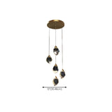 Modern Crystal Cluster String Led Pendant Light  Image - 22