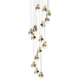 Modern Crystal Cluster String Led Pendant Light  Image - 5