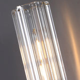 Modern Crystal Cylinder Brass Vanity Sconce Light Image - 9