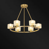 Contemporary Ring Square Crystal Living Room Chandelier Image - 2