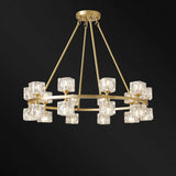 Contemporary Ring Square Crystal Living Room Chandelier Image - 5