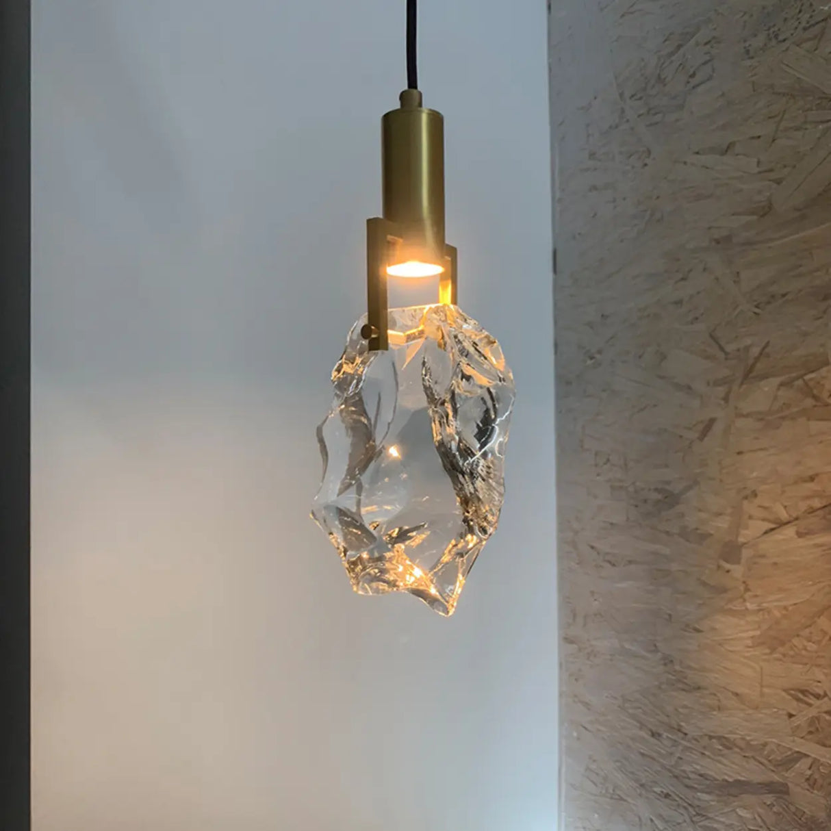 Modern Crystal Pendant Light Gold Bedroom Adjustable Height Image - 19