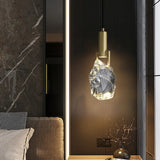 Modern Crystal Pendant Light Gold Bedroom Adjustable Height Image - 20