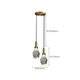 Modern Crystal Pendant Light Gold Bedroom Adjustable Height Image - 23