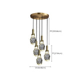 Modern Crystal Pendant Light Gold Bedroom Adjustable Height Image - 25