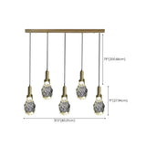 Modern Crystal Pendant Light Gold Bedroom Adjustable Height Image - 27