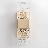 Modern Crystal Rectangular Glass Wall Sconce Image - 15