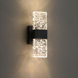 Modern Crystal Rectangular Glass Wall Sconce Image - 16