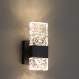 Modern Crystal Rectangular Glass Wall Sconce Image - 17