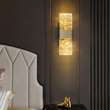 Modern Crystal Rectangular Glass Wall Sconce Image - 4