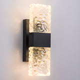 Modern Crystal Rectangular Glass Wall Sconce Image - 8