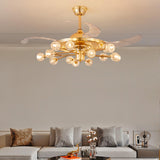 Modern Crystal Sputnik Chandelier Fan with Light Image - 21