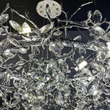 Modern Crystal Teardrop Round Chandelier Adjustable Height Image - 15