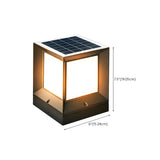 Modern Cube Metal Outdoor Solar Table Lamp Bronze Image - 13