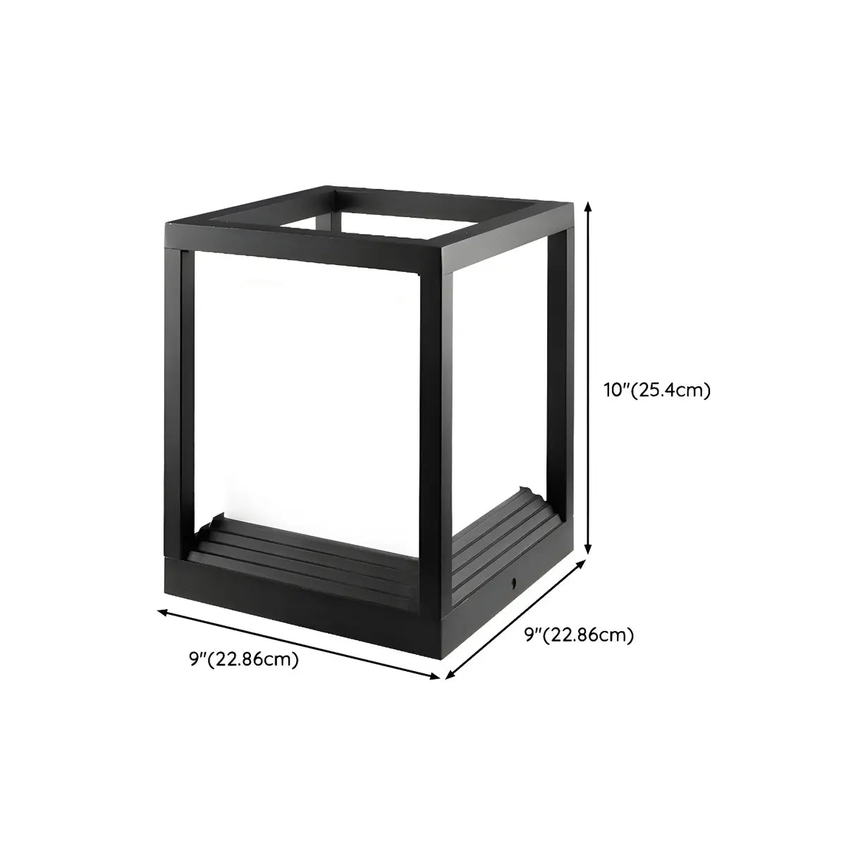 Modern Cube Metal Waterproof Outdoor Pool Post Light 