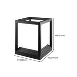 Modern Cube Metal Waterproof Outdoor Pool Post Light #size