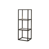 Modern Cube Open Metal Frame Black Multi-use Bookcase Image - 16