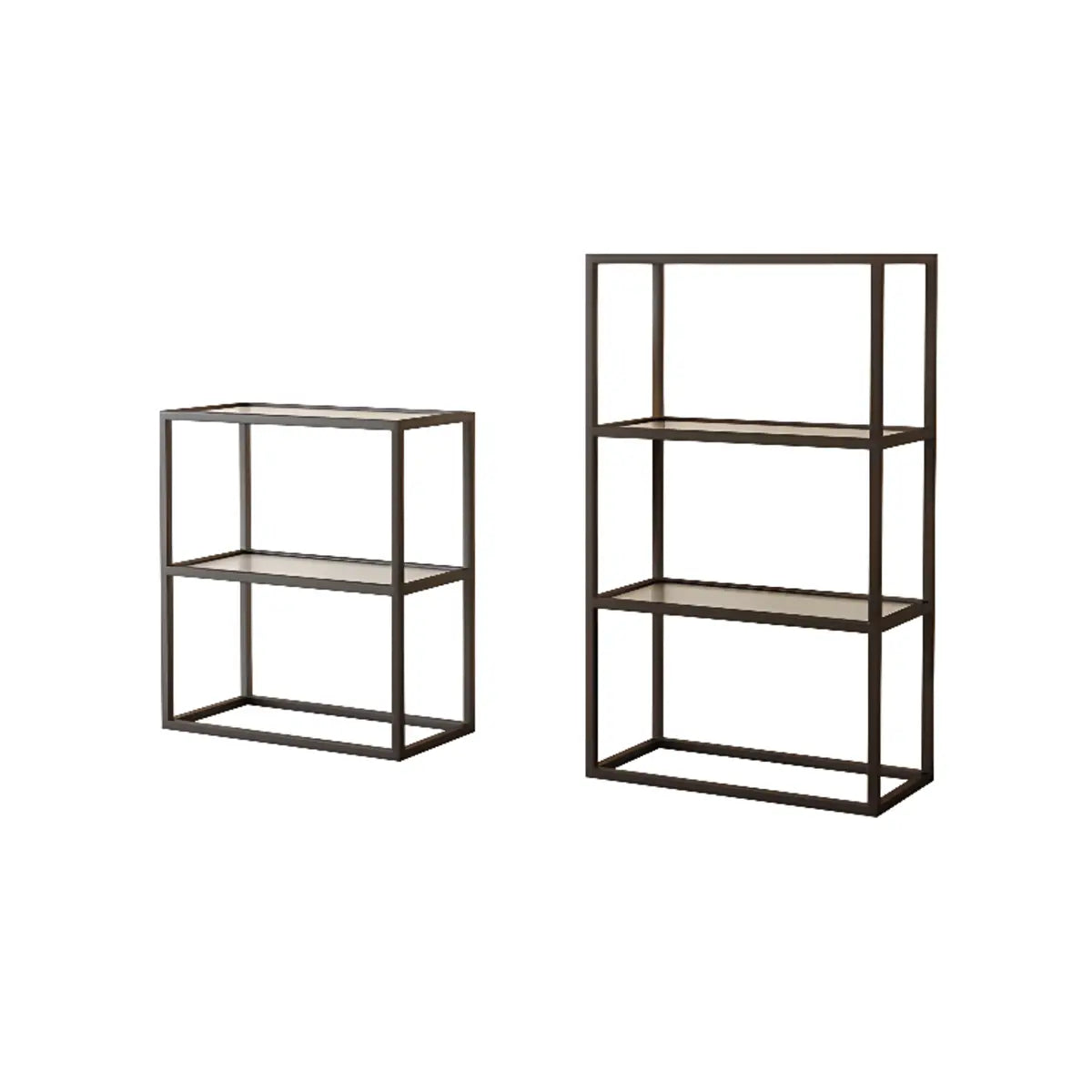 Modern Cube Open Metal Frame Black Multi-use Bookcase Image - 18