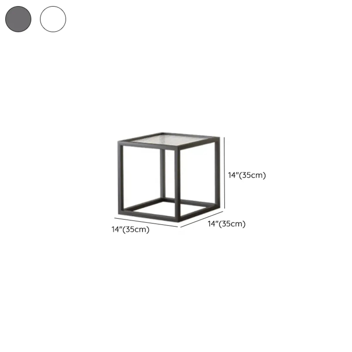 Modern Cube Open Metal Frame Black Multi-use Bookcase 