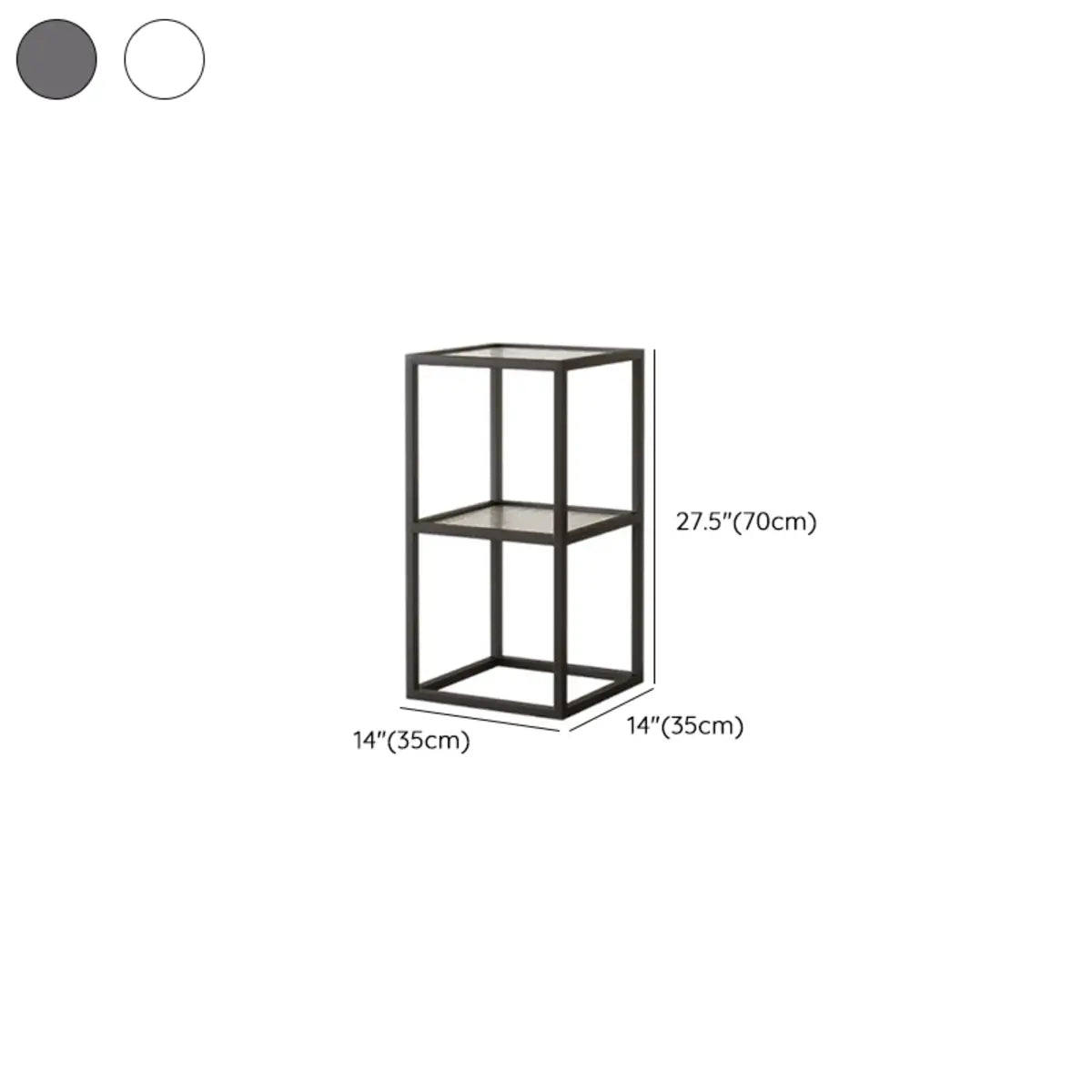 Modern Cube Open Metal Frame Black Multi-use Bookcase Image - 20