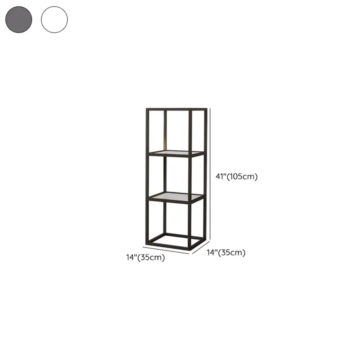 Modern Cube Open Metal Frame Black Multi-use Bookcase Image - 21