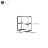 Modern Cube Open Metal Frame Black Multi-use Bookcase Image - 22