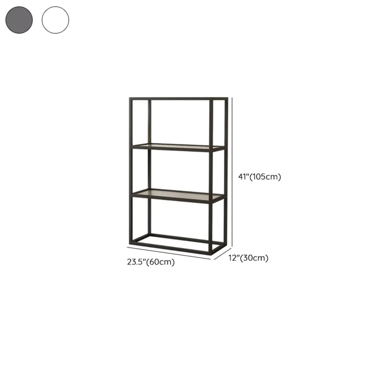 Modern Cube Open Metal Frame Black Multi-use Bookcase Image - 23