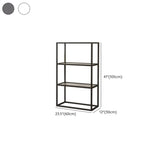 Modern Cube Open Metal Frame Black Multi-use Bookcase Image - 23