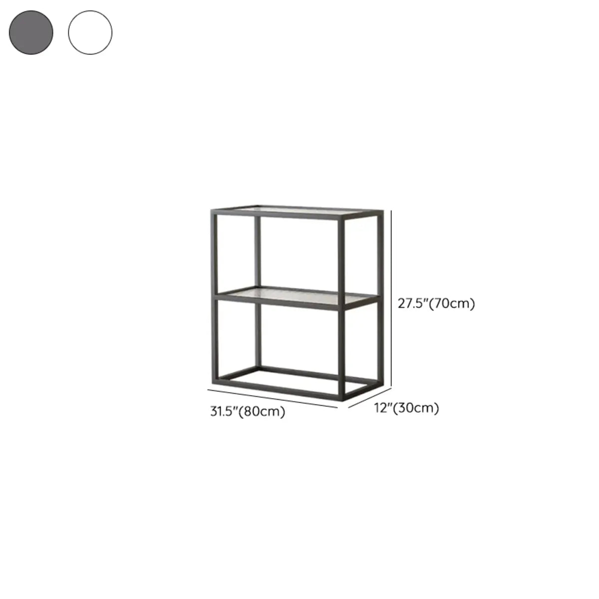 Modern Cube Open Metal Frame Black Multi-use Bookcase Image - 24