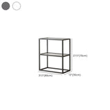 Modern Cube Open Metal Frame Black Multi-use Bookcase Image - 24