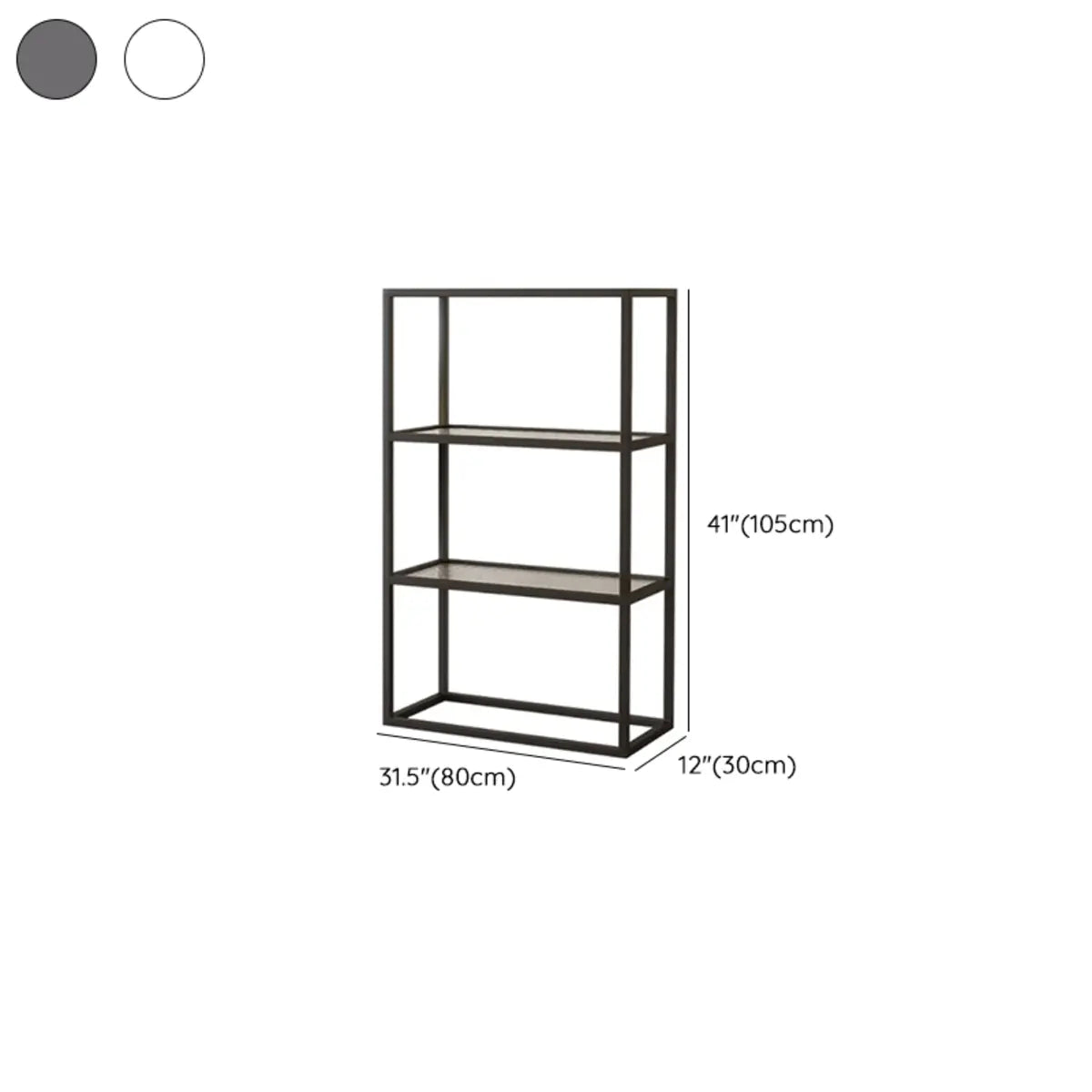 Modern Cube Open Metal Frame Black Multi-use Bookcase Image - 25