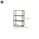 Modern Cube Open Metal Frame Black Multi-use Bookcase Image - 25