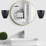 Modern Cup-Shaped Black Up Down Vanity Wall Light Image - 1