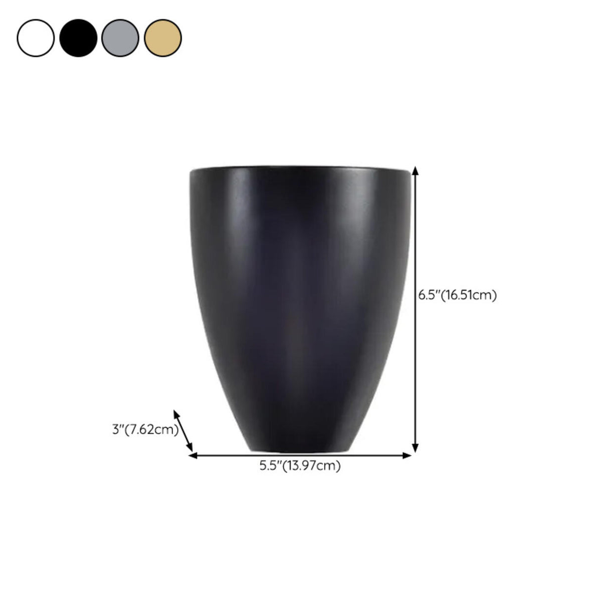 Modern Cup-Shaped Black Up Down Vanity Wall Light 