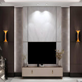 Modern Curl Black and Gold Up Down Bedside Wall Sconce Image - 3