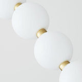 Modern Curve White Ball LED Island Pendant Light Image - 11