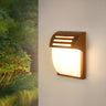 Modern Curved Outdoor Wooden Wall Sconce Image - 3