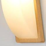 Modern Curved Outdoor Wooden Wall Sconce Image - 8