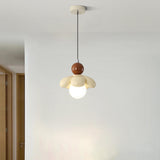 Modern Cute Flower Petal White Resin Pendant Light Image - 3