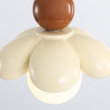 Modern Cute Flower Petal White Resin Pendant Light Image - 5