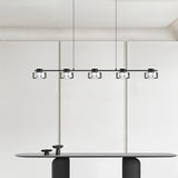 Modern Cylinder 5-Light Kitchen Island Pendant Light Image - 4