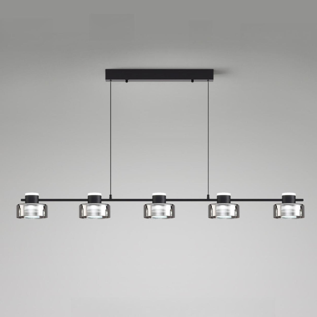 Modern Cylinder 5-Light Kitchen Island Pendant Light Image - 7